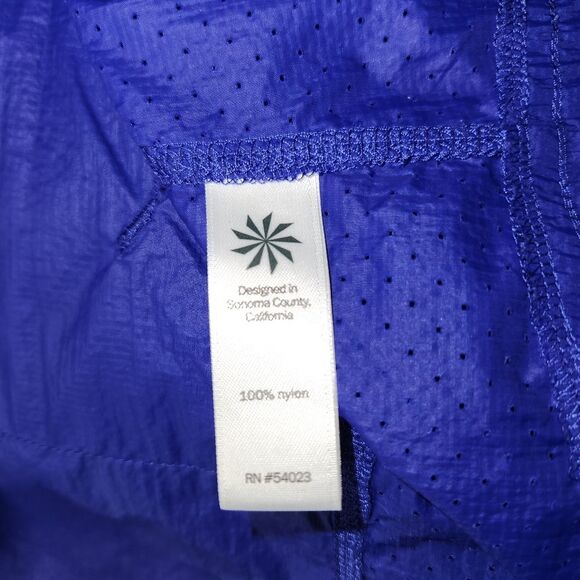 Athleta Purple Packable Distance Zip Up Wind Jacket MEDIUM Athleisure - Picture 6 of 10